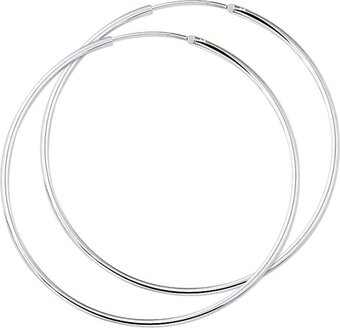 Glams oorringen ronde buis - zilver
