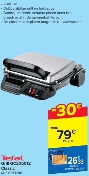Carrefour Grill gc305012 classic aanbieding