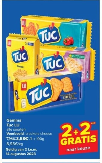 Carrefour Gamma tuc lu aanbieding
