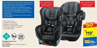 Carrefour Autostoel isofi x imax aanbieding
