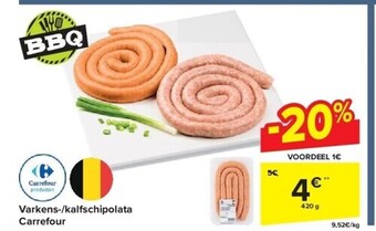 Carrefour Varkens-/kalfschipolata carrefour aanbieding