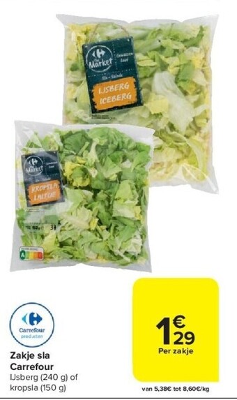 Carrefour Zakje sla carrefour aanbieding