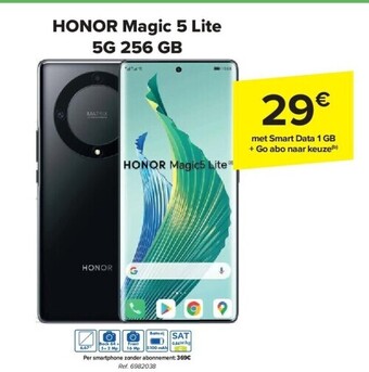 Carrefour Honor magic 5 lite 5g 256 gb aanbieding