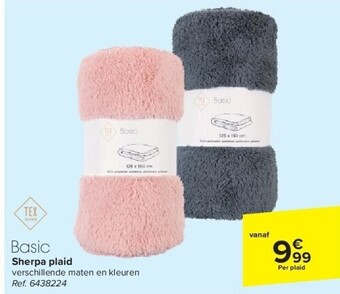 Carrefour Sherpa plaid aanbieding