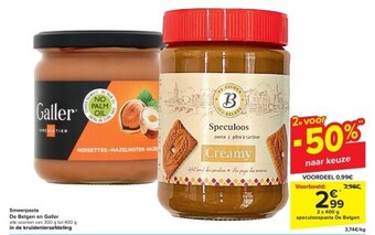 Carrefour Smeerpasta de belgen en galler aanbieding
