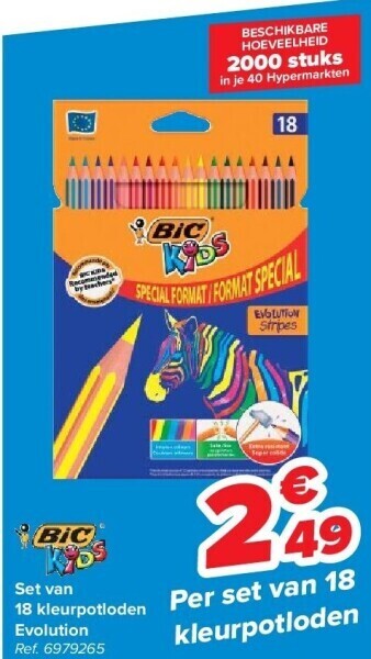 Carrefour Set van 18 kleurpotloden evolution aanbieding