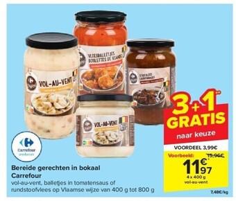 Carrefour Bereide gerechten in bokaal carrefour aanbieding