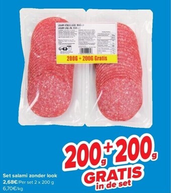 Carrefour Set salami zonder look aanbieding