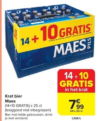Carrefour Krat bier maes aanbieding