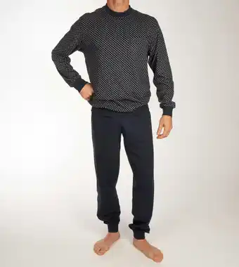 Bol.com Schiesser heren pyjama - donkerblauw - maat xl aanbieding