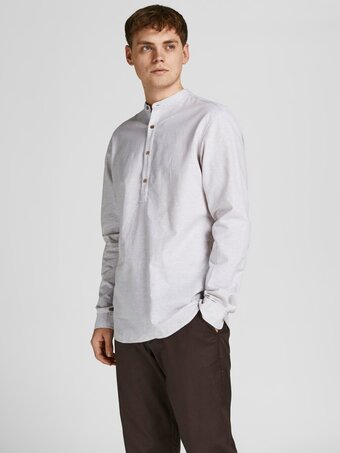 Bol.com Jack&jones jprblasummer half placket shirt l/s sn heren overhemd - maat m aanbieding