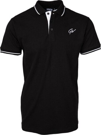 Bol.com Gorilla wear delano polo shirt heren - zwart/wit - s aanbieding