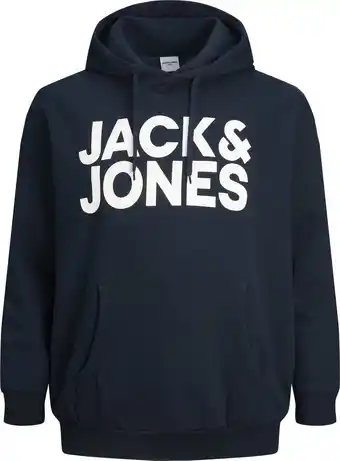 Bol.com Jack&jones plus jjecorp logo sweat hood noos pls heren trui - maat eu2xl us1l aanbieding