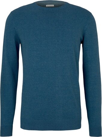 Bol.com Tom tailor basic crew neck sweater heren trui - maat xl aanbieding