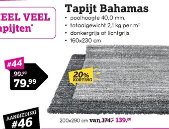 Leen Bakker Tapijt Bahamas aanbieding