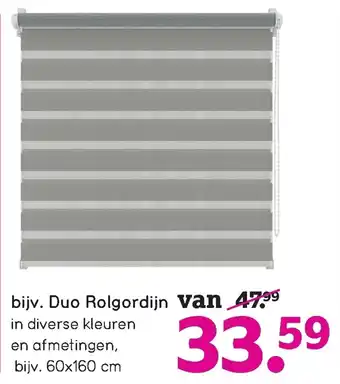 Leen Bakker Bijv. Duo rolgordijn aanbieding