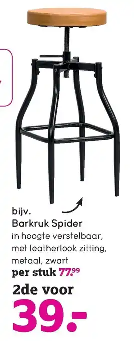 Leen Bakker Bijv. Barkruk Spider aanbieding