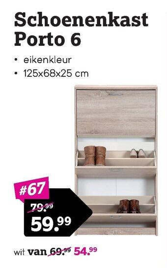Leen Bakker Schoenenkast Porto 6 aanbieding