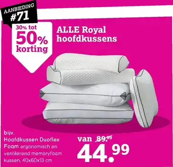 Leen Bakker Bijv. Hoofdkussen Duoflex aanbieding
