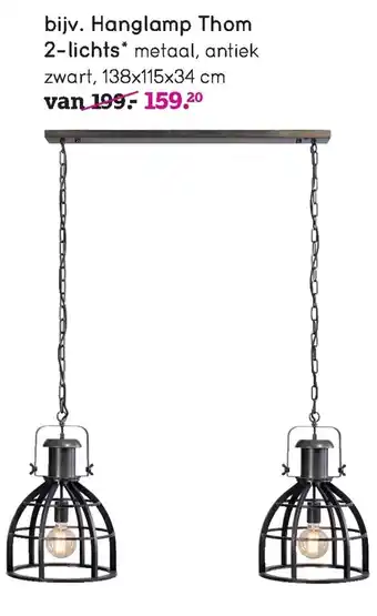 Leen Bakker Bijv. Hanglamp Thom 2-lichts aanbieding
