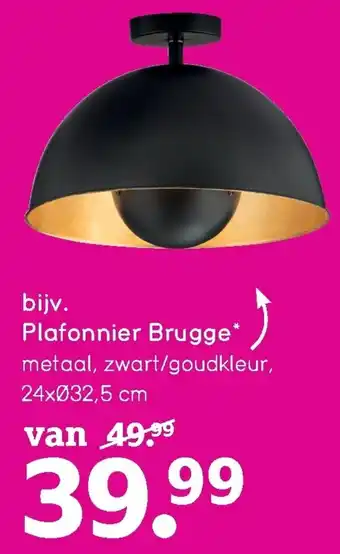 Leen Bakker Bijv. Plafonnier Brugge aanbieding