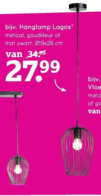 Leen Bakker Bijv. Hanglamp Lagos aanbieding