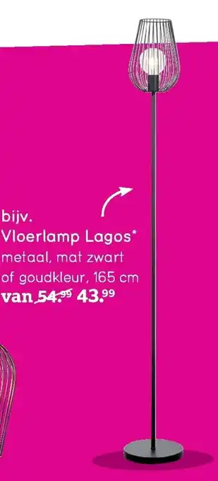 Leen Bakker Bijv. Vloerlamp Lagos aanbieding