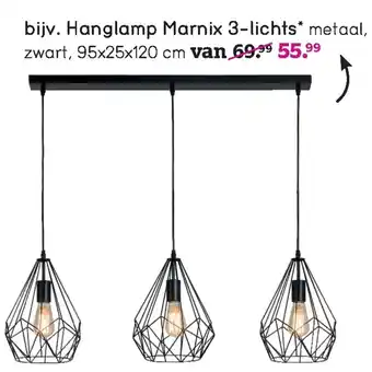 Leen Bakker Bijv. Hanglamp Marnix 3-lichts aanbieding