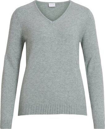 Vila viril v-neck l/s knit top - noos dames trui - maat m