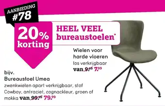 Leen Bakker Bijv. Bureaustoel Umea aanbieding