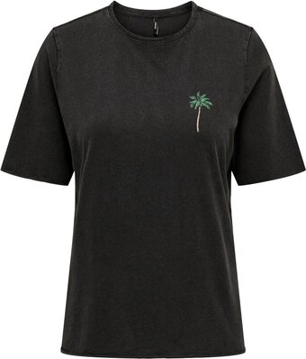 Bol.com Only onllucy reg s/s palm tiger topbox nl jrs dames t-shirt - maat xs aanbieding