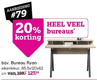 Leen Bakker Bijv. Bureau Ryan aanbieding