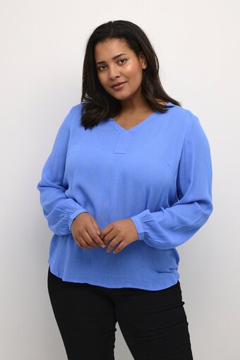 Bol.com Kaffe curve kcami ls blouse dames blouse - maat 50 aanbieding