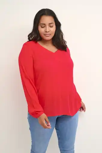 Bol.com Kaffe curve kcami ls blouse dames blouse - maat 52 aanbieding
