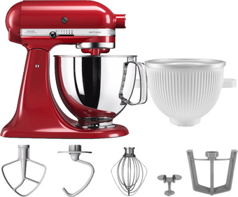 Coolblue Kitchenaid artisan mixer 5ksm125 keizerrood + ijsbereider aanbieding