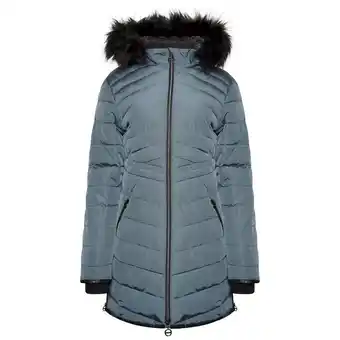Decathlon Dames/dames striking iii lang gewatteerd jack (zwart) aanbieding