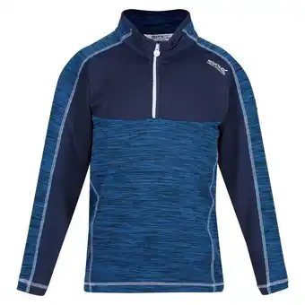 Decathlon Kinderen/kinderen hewley recycled half zip fleece top (violet/amarant haze) aanbieding