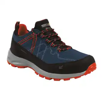 Decathlon Samaris lite heren hiking schoenen - blauw / oranje aanbieding
