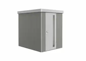 Brico Biohort tuinhuis Neo GR2 A + deur kwartsgrijs/zilver 180x236cm aanbieding