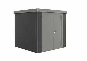 Biohort tuinhuis Neo GR2 B + 2 deuren donkergrijs/kwartsgrijs 236x236cm