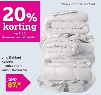 Leen Bakker Dekbed katoen 4-seizoenen aanbieding