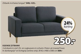 Jysk Egense zitbank aanbieding