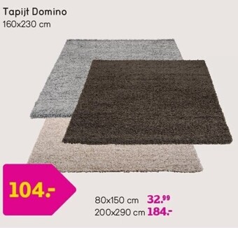 Leen Bakker Tapijt domino aanbieding