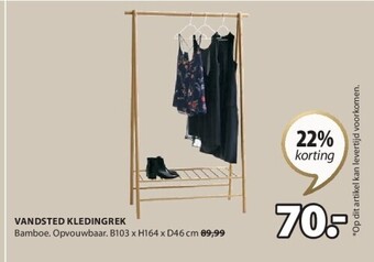 Jysk Vandsted kledingrek aanbieding