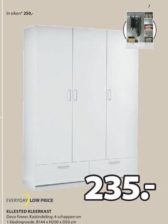 Jysk Ellested kleerkast aanbieding