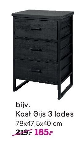 Leen Bakker Kast gijs 3 lades aanbieding