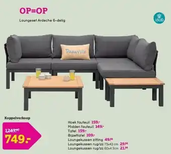 Leen Bakker Loungeset ardeche 6-delig aanbieding