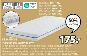 Jysk Plus s35 springmatras aanbieding