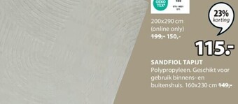 Jysk Sandfiol tapijt aanbieding