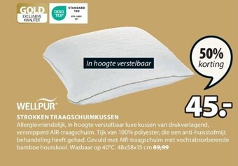 Jysk Strokken traagschuimkussen aanbieding